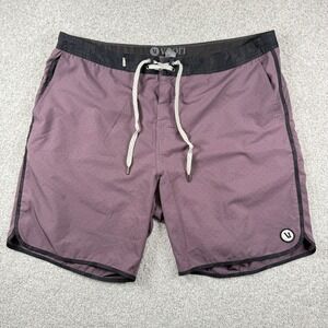 Vuori Board Shorts Mens 38 Purple Camo Trim Micro Perforated Cruise‎ V314